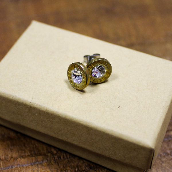 Earrings - Bullet Head - Brass